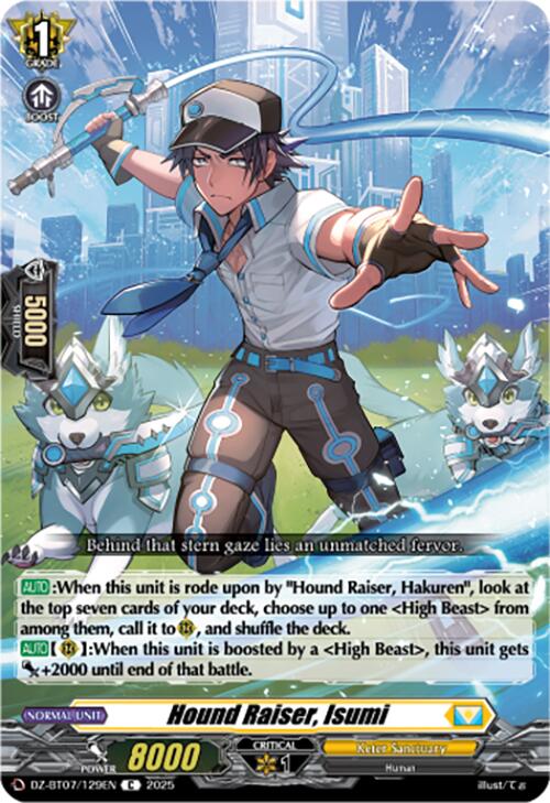Hound Raiser, Isumi (DZ-BT07/129EN) [Moon Fangs & Cerulean Blaze]