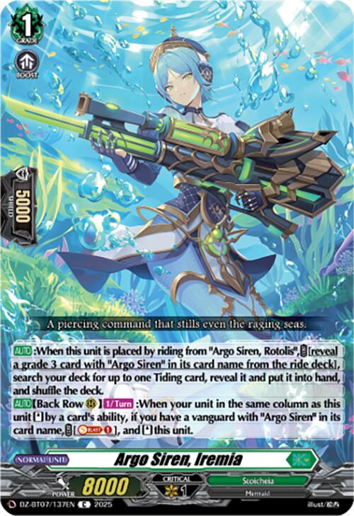 Argo Siren, Iremia (DZ-BT07/137EN) [DZ-BT07: Moon Fangs & Cerulean Blaze]