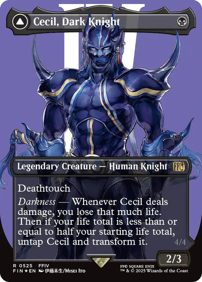 Cecil, Dark Knight // Cecil, Redeemed Paladin (Borderless) (Surge Foil) [FINAL FANTASY]