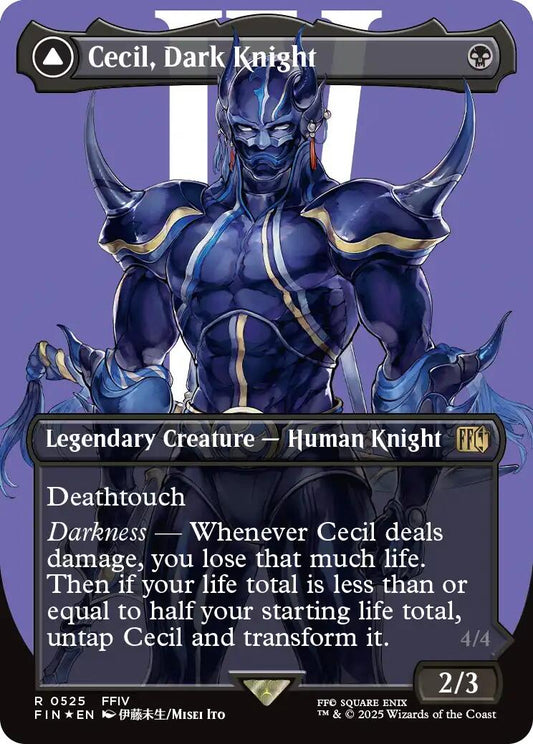 Cecil, Dark Knight // Cecil, Redeemed Paladin (Borderless) (Surge Foil) [FINAL FANTASY]