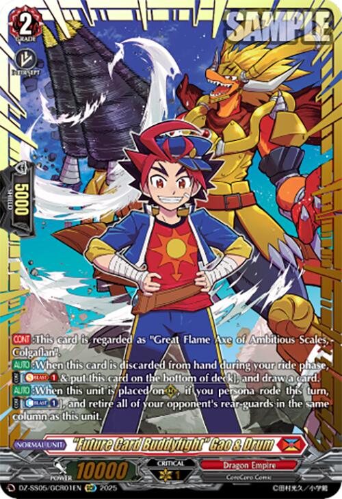 "Future Card Buddyfight" Gao & Drum (DZ-SS05/GCR01EN) [CoroCoro Start Deck Pack]