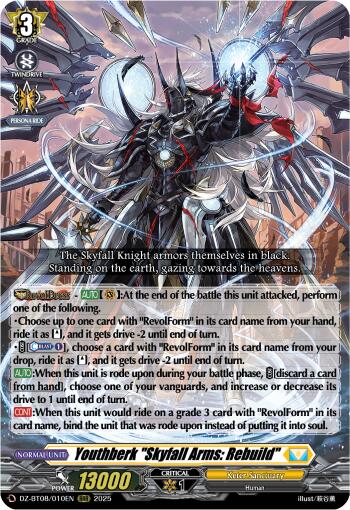 Youthberk "Skyfall Arms: Rebuild" (DZ-BT08/010EN) [Knights 0f Rebirth]