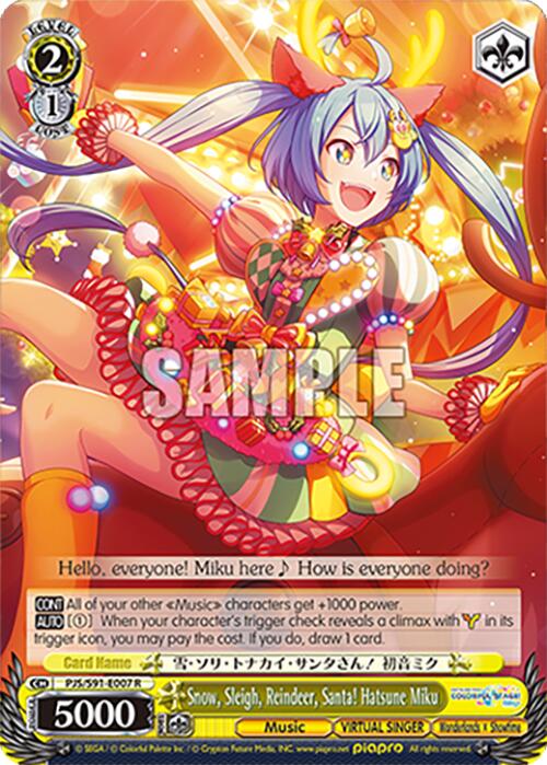 Snow, Sleigh, Reindeer, Santa! Hatsune Miku (PJS/S91-E007 R) [HATSUNE MIKU: COLORFUL STAGE!]