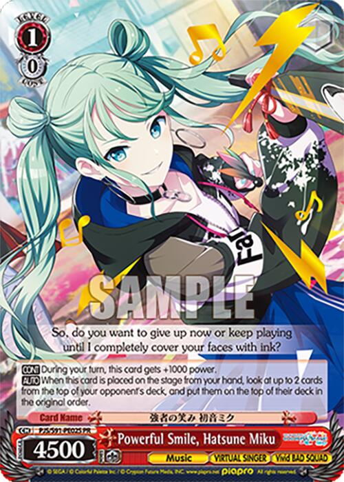 Powerful Smile, Hatsune Miku (Foil) (PJS/S91-PE02S PR) [HATSUNE MIKU: COLORFUL STAGE!]