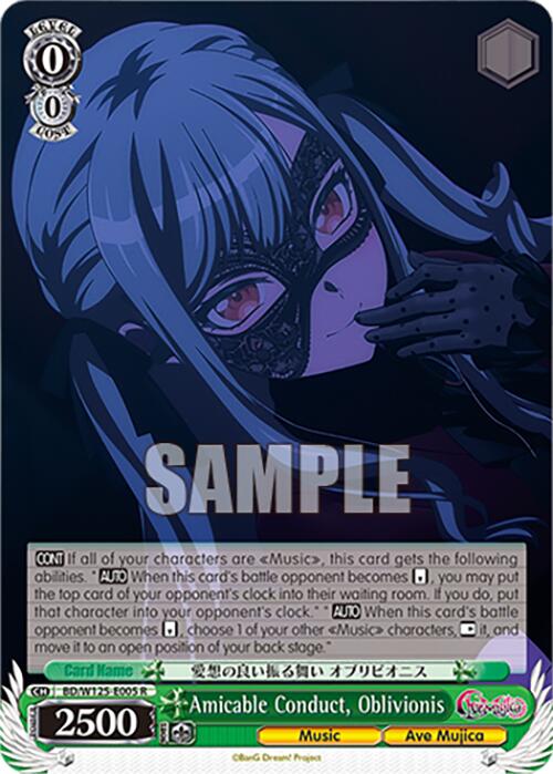 Amicable Conduct, Oblivionis (BD/W125-E005 R) [MyGO!!!!! x Ave Mujica]