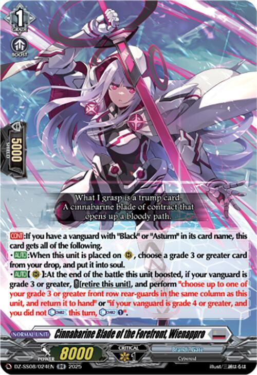 Cinnabarine Blade of the Forefront, Wienappro (DZ-SS08/024EN) [Festival Booster 2025]