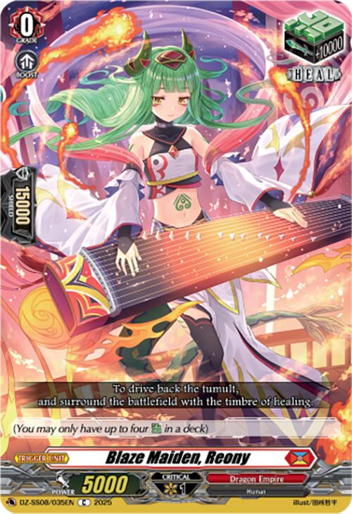Blaze Maiden, Reony (DZ-SS08/035EN) [Festival Booster 2025]