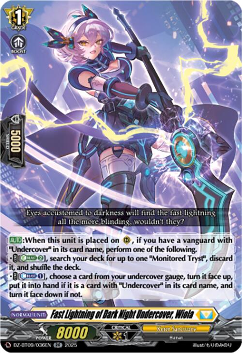 Fast Lightning of Dark Night Undercover, Wiola (DZ-BT09/036EN) [Super Brave Detonation]