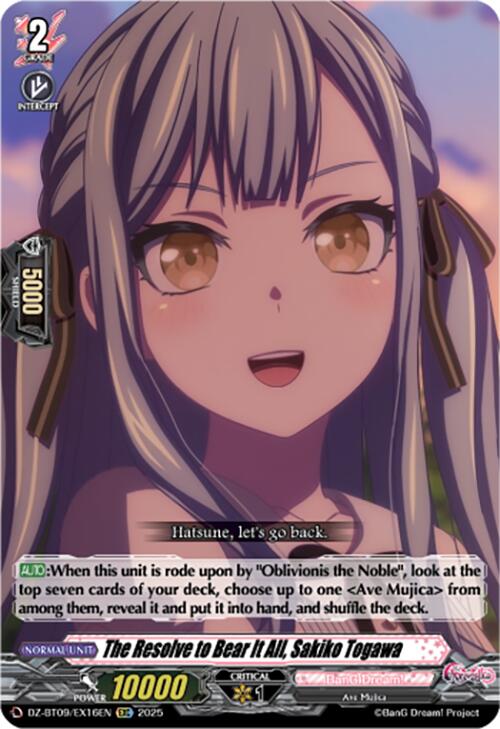 The Resolve to Bear It All, Sakiko Togawa (EXC) (DZ-BT09/EX16EN) [Super Brave Detonation]