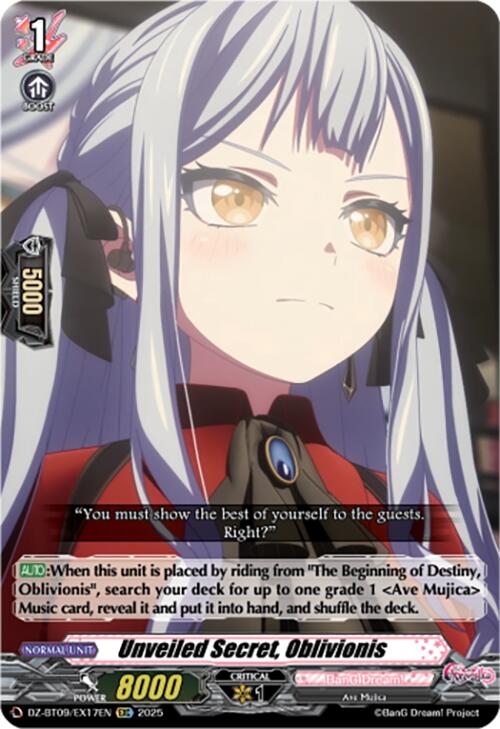 Unveiled Secret, Oblivionis (EXC) (DZ-BT09/EX17EN) [Super Brave Detonation]