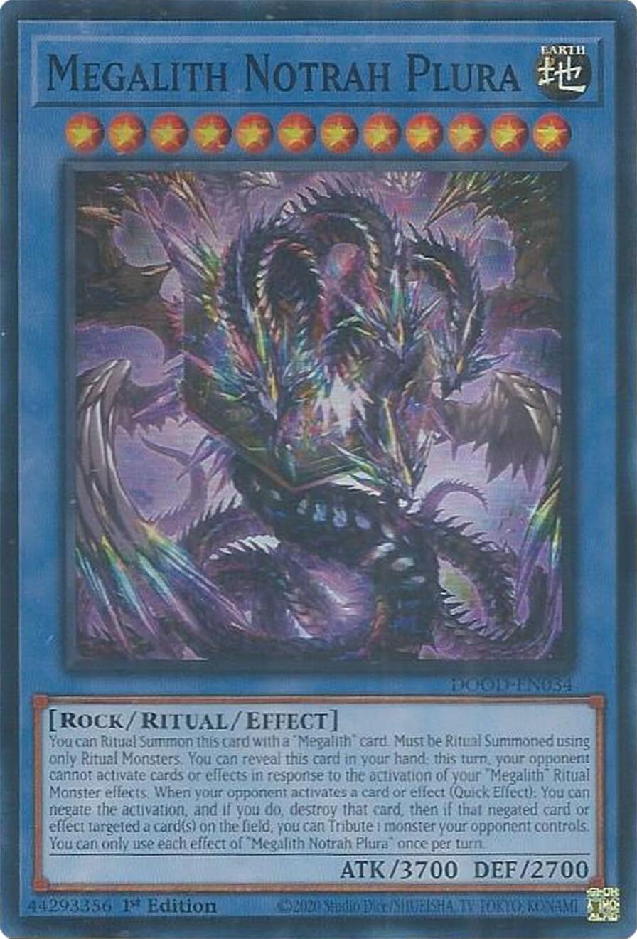 Megalith Notrah Plura [DOOD-EN034] Super Rare