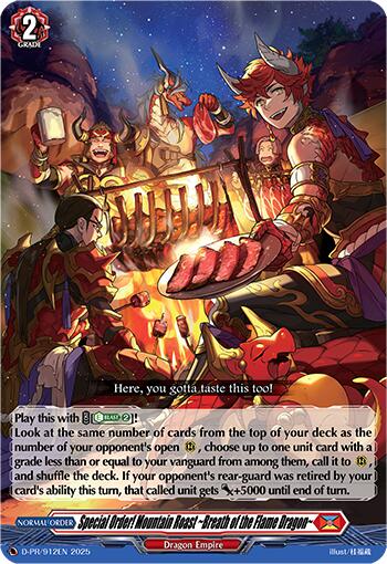 Special Order! Mountain Roast ~Breath of the Flame Dragon~ (D-PR/912EN) [D Promo Cards]