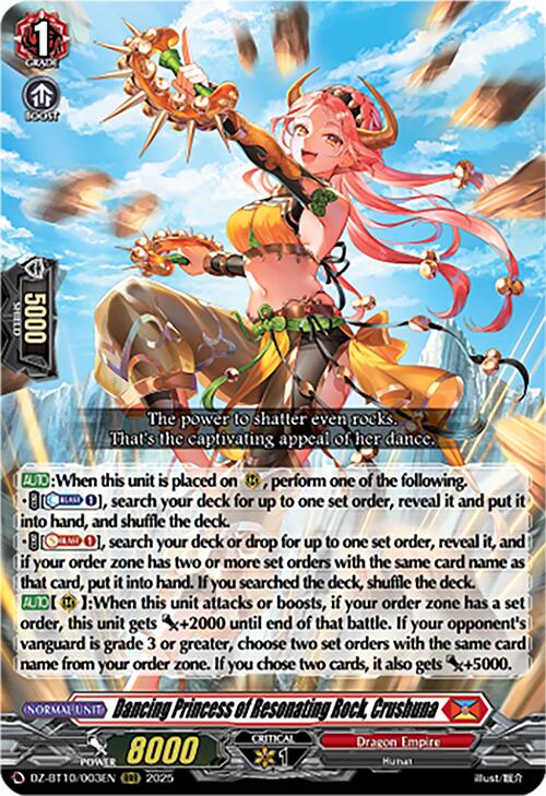 Dancing Princess of Resonating Rock, Crushuna (DZ-BT10/003EN) [Dragonsoul Resonance]