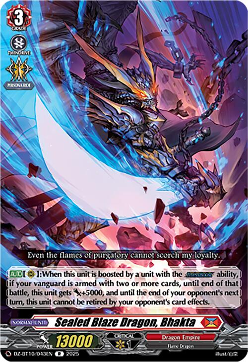 Sealed Blaze Dragon, Bhakta (DZ-BT10/043EN) [Dragonsoul Resonance]