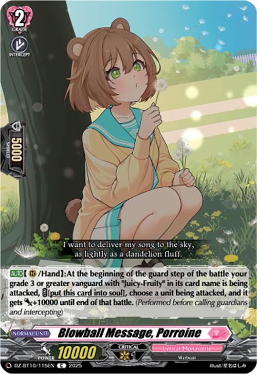 Blowball Message, Porroine (DZ-BT10/115EN) [Dragonsoul Resonance]