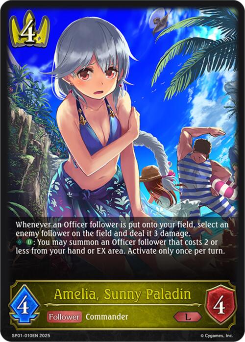 Amelia, Sunny Paladin (SP01-010EN) [Seaside Memories]