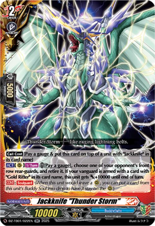Jackknife "Thunder Storm" (DZ-TB01/022EN) (DZ-TB01/022EN) [Future Card Buddyfight]