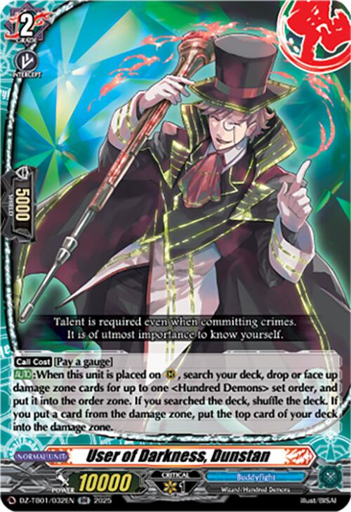 User of Darkness, Dunstan (DZ-TB01/032EN) (DZ-TB01/032EN) [Future Card Buddyfight]