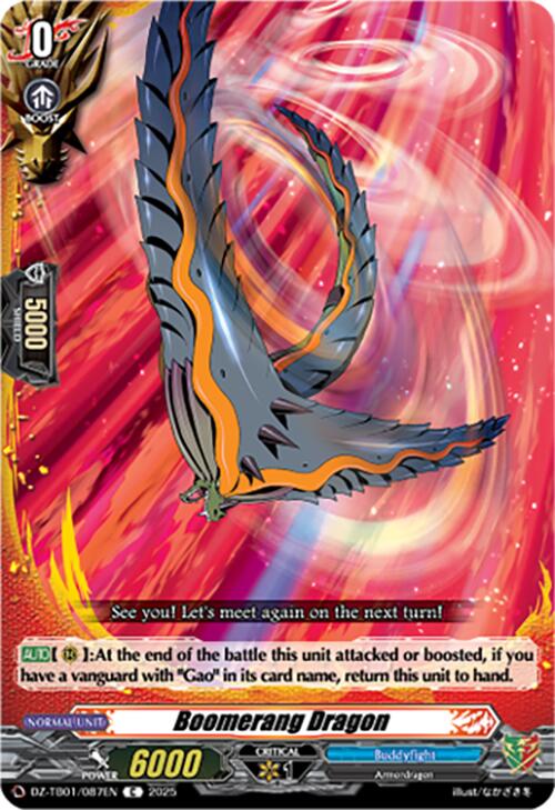 Boomerang Dragon (DZ-TB01/087EN) (DZ-TB01/087EN) [Future Card Buddyfight]