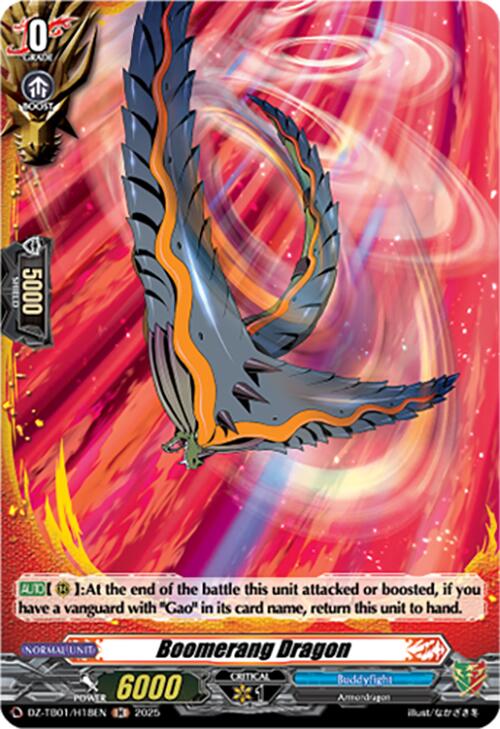 Boomerang Dragon (DZ-TB01/H18EN) (DZ-TB01/H18EN) [Future Card Buddyfight]