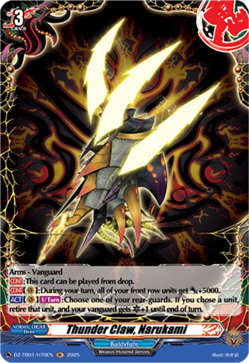 Thunder Claw, Narukami (DZ-TB01/H79EN) (DZ-TB01/H79EN) [Future Card Buddyfight]