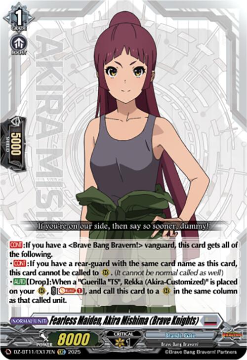 Fearless Maiden, Akira Mishima (Brave Knights) (DZ-BT11/EX17EN) [Symphony of Might & Bloom]
