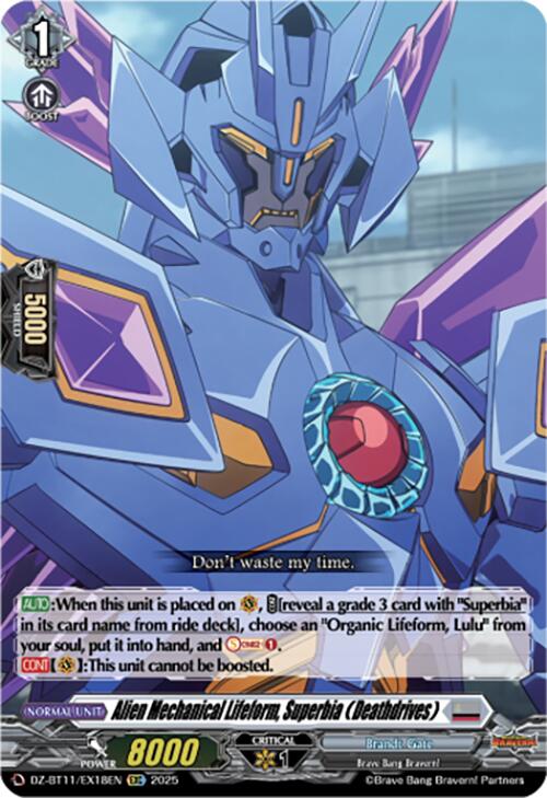 Alien Mechanical Lifeform, Superbia (Deathdrives) (DZ-BT11/EX18EN) [Symphony of Might & Bloom]