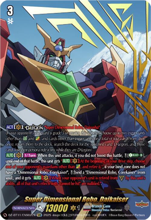 Super Dimensional Robo, Daikaiser (DZ-BT11/EXS02EN) [Symphony of Might & Bloom]