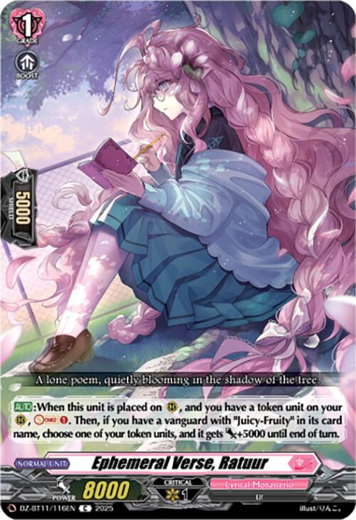 Ephemeral Verse, Ratuur (DZ-BT11/116EN) [Symphony of Might & Bloom]