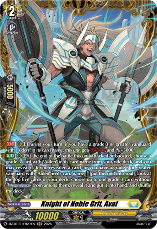 Knight of Noble Grit, Aval (DZ-BT11/FR27EN) [Symphony of Might & Bloom]