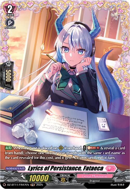 Lyrics of Persistance, Fataeca (DZ-BT11/FR47EN) [Symphony of Might & Bloom]