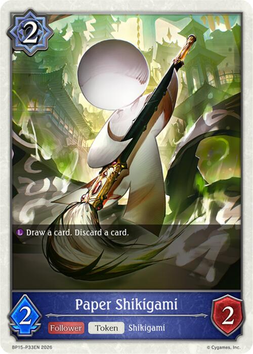 Paper Shikigami - P33 (Foil) (BP15-P33EN) [Trial of the Omens]
