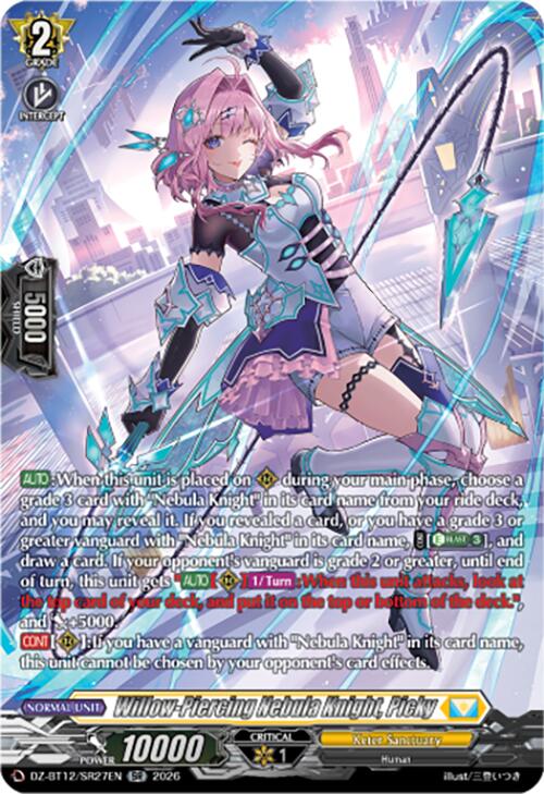 Willow-Piercing Nebula Knight, Picky (DZ-BT12/SR27EN) [Chasm of Lost Souls]