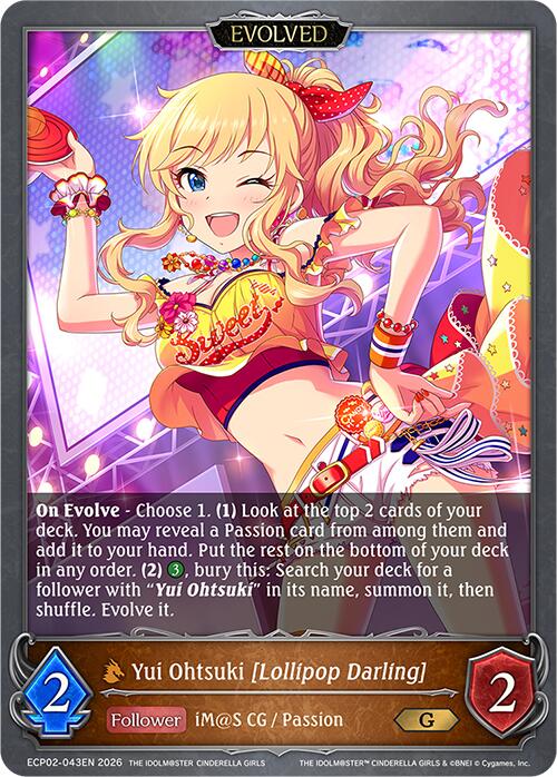 Yui Ohtsuki [Lollipop Darling] (Evolved) (ECP02-043EN) [THE IDOLM@STER CINDERELLA GIRLS EX Crossover Set]