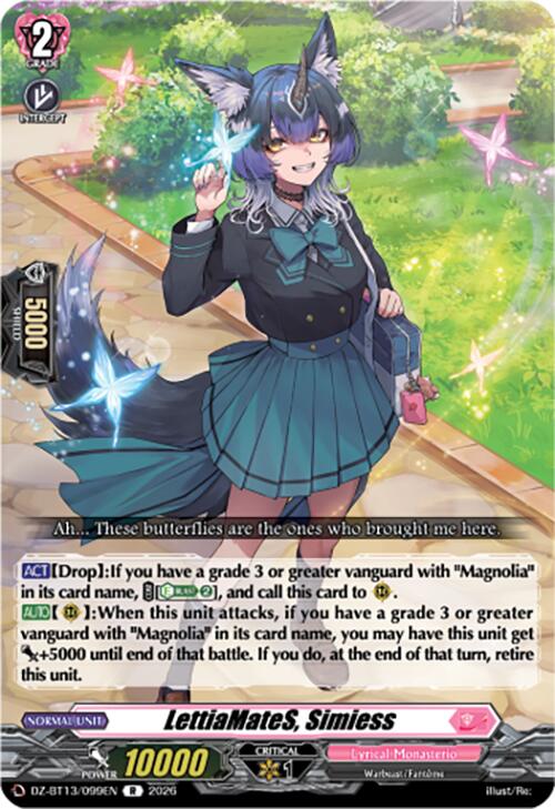 LettiaMateS, Simiess (DZ-BT13/099EN) [Parallactic Clash]