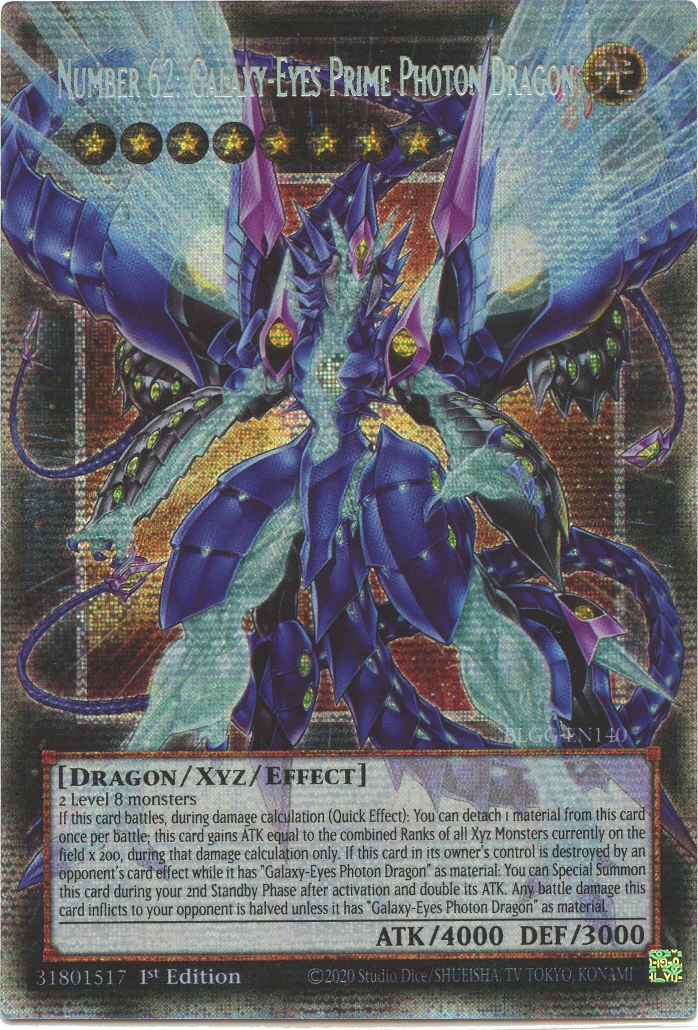 Number 62: Galaxy-Eyes Prime Photon Dragon (Starlight Rare) [BLGG-EN140] Starlight Rare