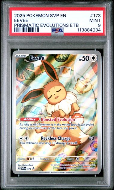 Graded Pokemon - Eevee (173) Black Star Promo PSA 9