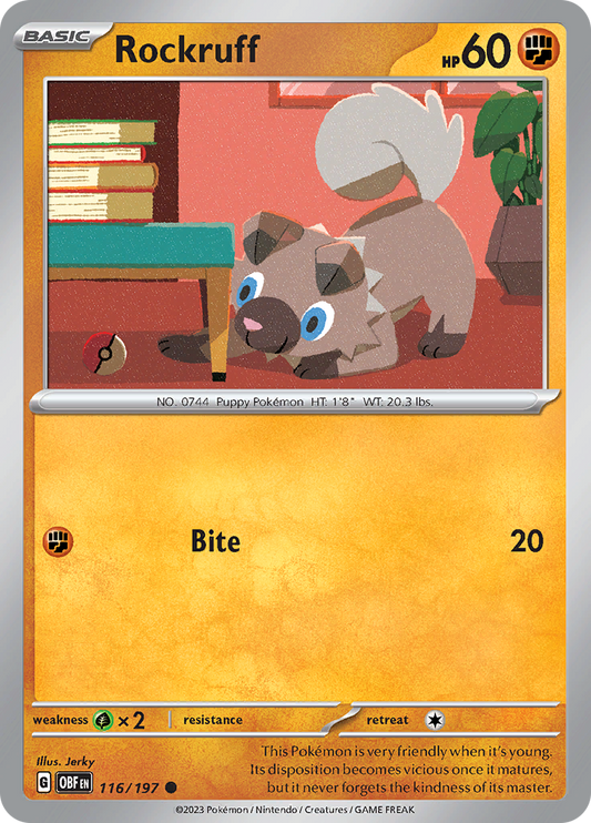 Rockruff (116/197) [Scarlet & Violet: Obsidian Flames]