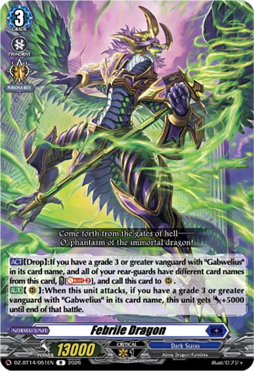 Febrile Dragon (DZ-BT14/051EN) [Envoys of the Crimson Moon]