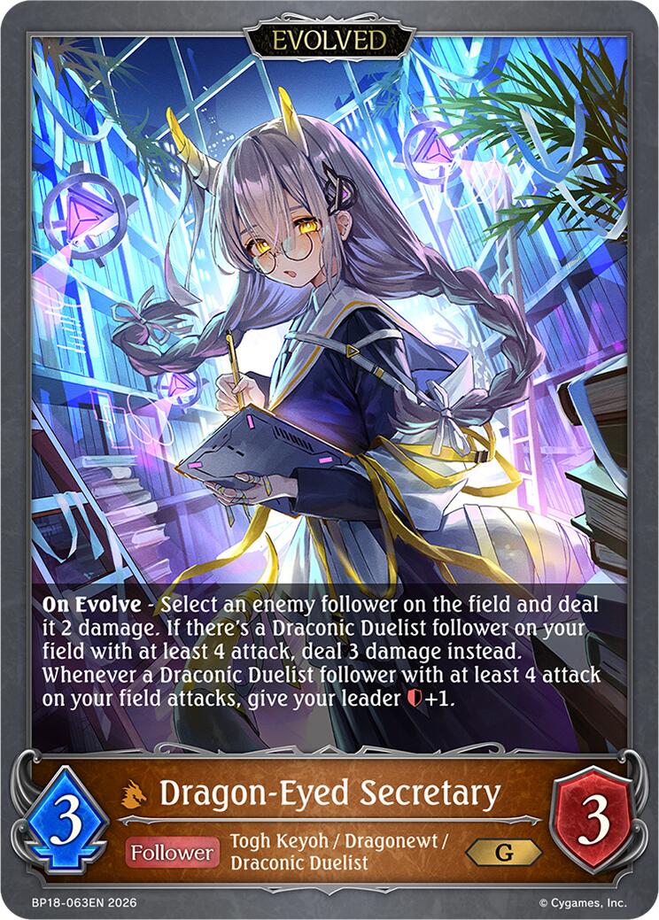 Dragon-Eyed Secretary (Evolved) (BP18-063EN) [Neometropolis]