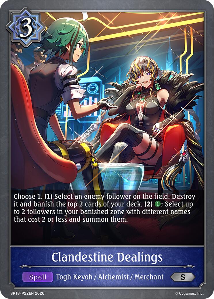 Clandestine Dealings (P22EN) (Foil) (BP18-P22EN) [Neometropolis]