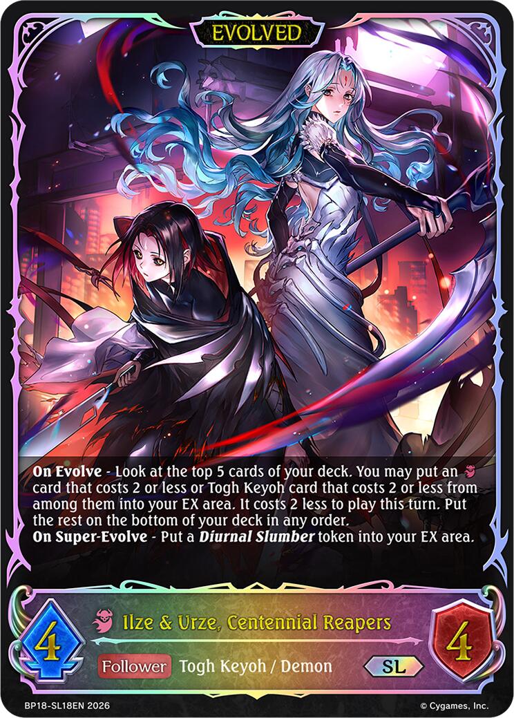 Ilze & Urze, Centennial Reapers (Evolved) (BP18-SL18EN) [Neometropolis]