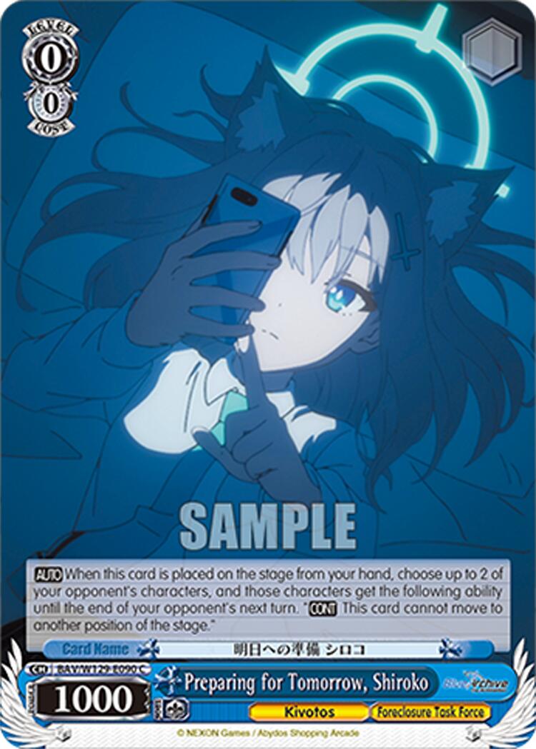 Preparing for Tomorrow, Shiroko (BAV/W129-E090) [Blue Archive The Animation]
