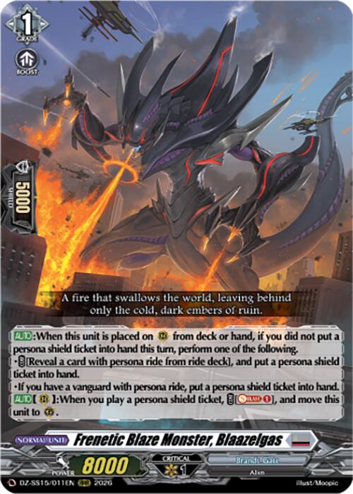Frenetic Blaze Monster, Blaazelgas (DZ-SS15/011EN) [The Legendary Vanguards]