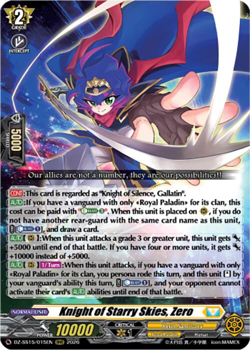 Knight of Starry Skies, Zero (DZ-SS15/015EN) [The Legendary Vanguards]
