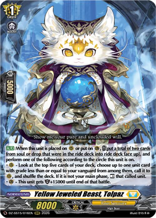 Yellow Jeweled Beast, Tolpaz (DZ-SS15/016EN) [The Legendary Vanguards]