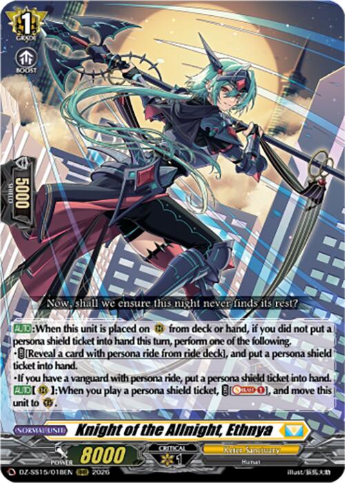 Knight of the Allnight, Ethnya (DZ-SS15/018EN) [The Legendary Vanguards]