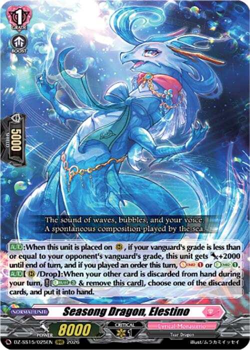 Seasong Dragon, Elestino (DZ-SS15/025EN) [The Legendary Vanguards]
