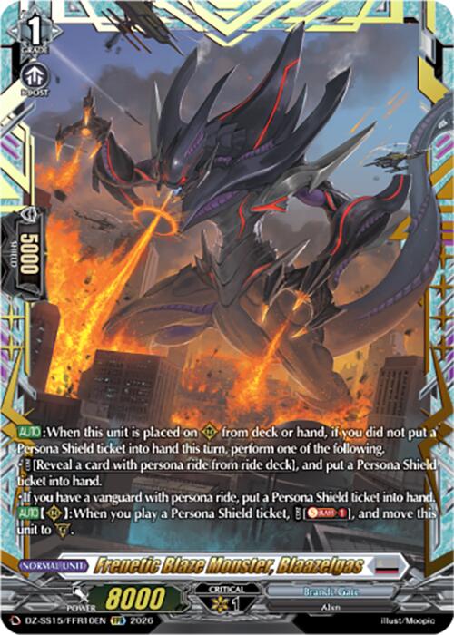Frenetic Blaze Monster, Blaazelgas (DZ-SS15/FFR10EN) [The Legendary Vanguards]