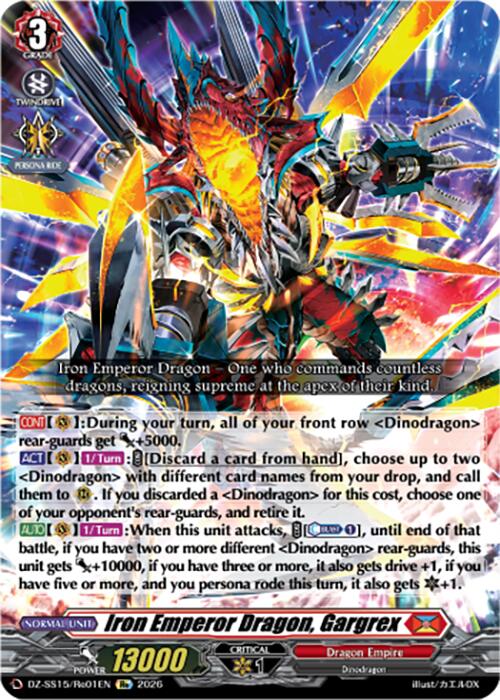 Iron Emperor Dragon, Gargrex (DZ-SS15/Re01EN) [The Legendary Vanguards]